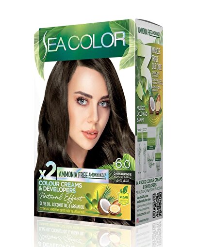 Picture of SEA COLOR AMMONIA FREE  HAIR DYE KIT 6.0