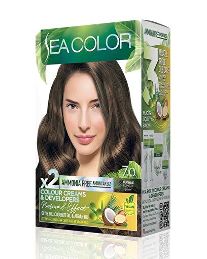 Picture of SEA COLOR AMMONIA FREE  HAIR DYE KIT 7.0