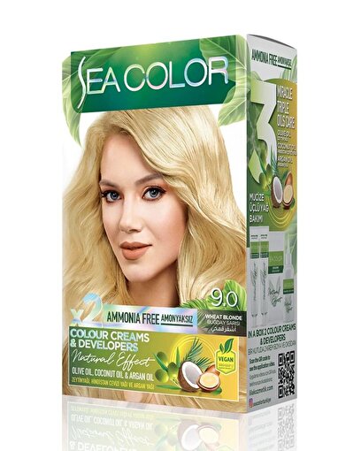 Picture of SEA COLOR AMMONIA FREE  HAIR DYE KIT 9.0