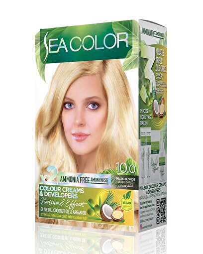 Picture of SEA COLOR AMMONIA FREE  HAIR DYE KIT 10.0