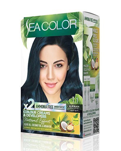 Picture of SEA COLOR AMMONIA FREE  HAIR DYE KIT 1.1