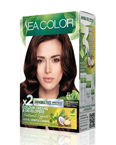 Picture of SEA COLOR AMMONIA FREE  HAIR DYE KIT 5.77