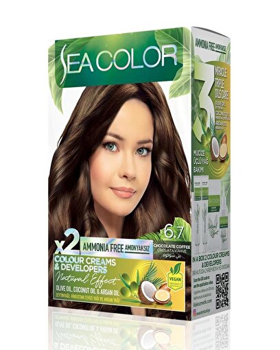 Picture of SEA COLOR AMMONIA FREE  HAIR DYE KIT 6.7