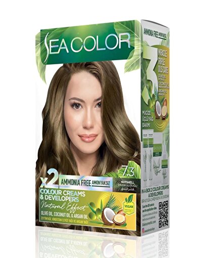 Picture of SEA COLOR AMMONIA FREE  HAIR DYE KIT 7.3
