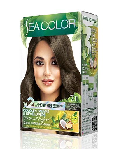 Picture of SEA COLOR AMMONIA FREE  HAIR DYE KIT 7.11