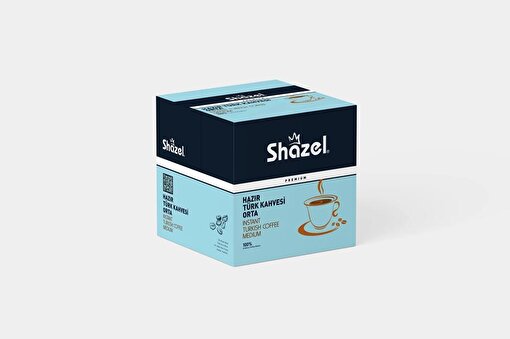 Picture of Shazel instant Turkish Coffee Medium Sugar 9g X 12 Pieces X 12 Boxes X 1 Carton