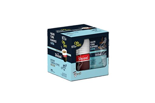 Picture of Shazel instant Turkish Coffee Medium Sugar Office Set 9g X 10 Pieces X 12 Boxes X 1 Carton
