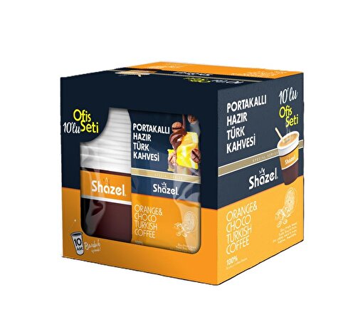 Picture of Shazel Choco And Orange instant Turkish Coffee Office Set 12g X 10 Pieces X 12 Boxes X 1 Carton