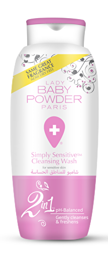 Picture of Lady Baby Powder Amk Paris Simply Senstive Cleansing Wash Pink 250 Ml 