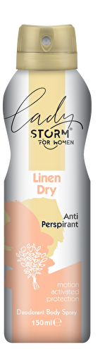 Picture of Lady Storm Deodorant Spray For Women Anti Perspirant Linen Dry 150 Ml