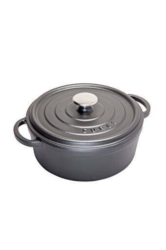 Picture of Sürel Cast iron round casserole    28 cm black