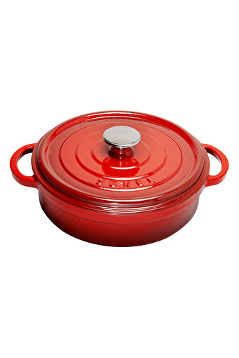Picture of Sürel   Cast iron round shallow casserole   28 cm  red