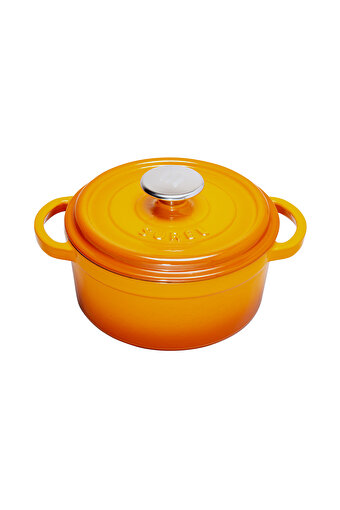 Picture of Sürel Cast iron round casserole      20 cm degrade orange