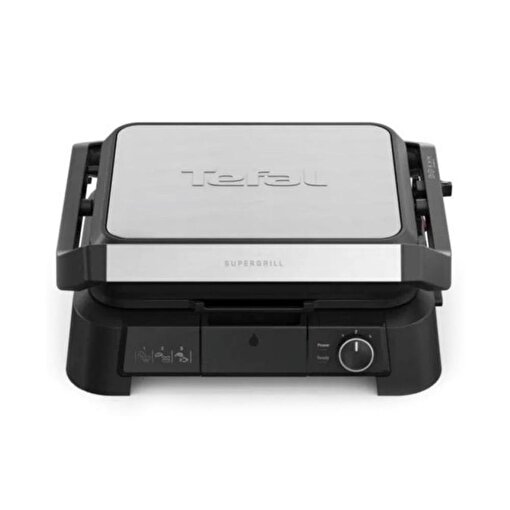 Tefal SuperGrill 3in1 Elektrikli Barbekü Izgara ve Tost Makinesi Inox 2000 Watt. ürün görseli