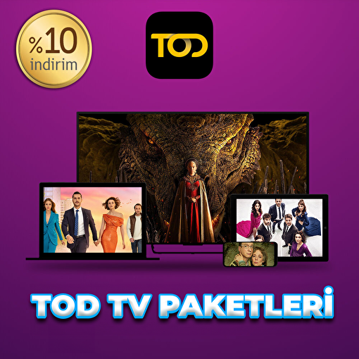 TOD TV Paketlerinde %10 İndirim Kodu. ürün görseli