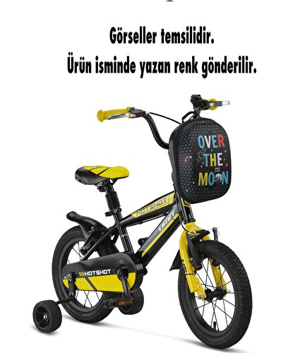 Ümit 1410 Hotshot Çantalı Çocuk Bisikleti 14 Jant Siyah-Mavi. ürün görseli