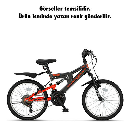 Ümit 2030 Blackmount 20"  18 Vites Amortisörlü Çocuk Bisikleti 20 Jant Antrasit -Turuncu. ürün görseli