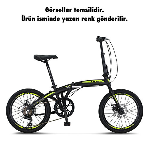 Ümit Bisiklet 2037 FOLDING 2D 20 inç 6 vites Şehir Bisikleti Siyah Turuncu. ürün görseli
