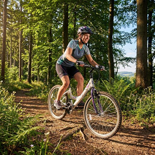 Ümit 2400 Colorado 357H V 24 Jant 21 Vites V Fren Kadın Dağ Bisikleti Beyaz Mor. ürün görseli