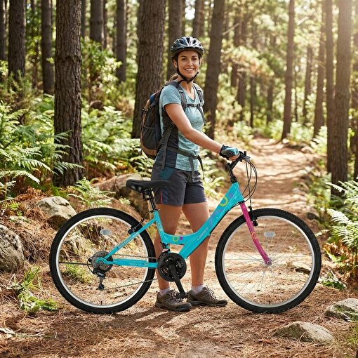 Ümit 2400 Colorado 357H V 24 Jant 21 Vites V Fren Kadın Dağ Bisikleti Turkuaz Pembe. ürün görseli