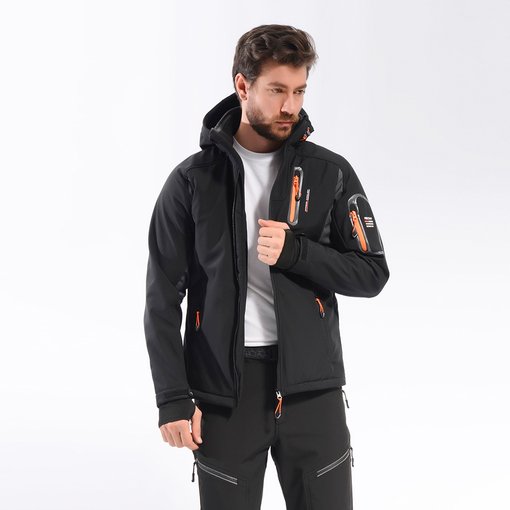 FreeCamp Eagle Softshell Ceket-SİYAH-TURUNCU. ürün görseli