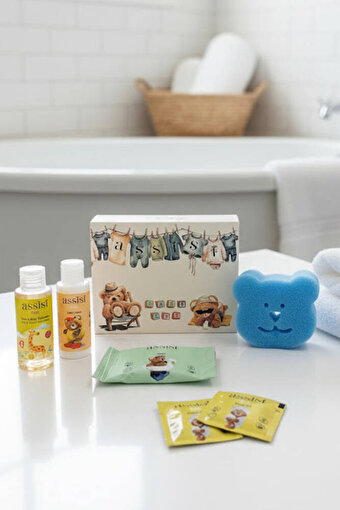 Picture of Assisi Welcome Baby Bath Gift Set
