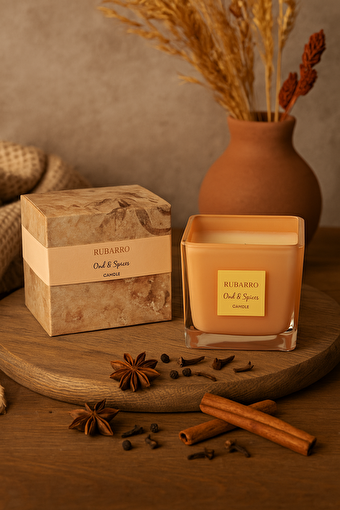 Picture of Rubarro Oud & Spices Scented Candle 200 g
