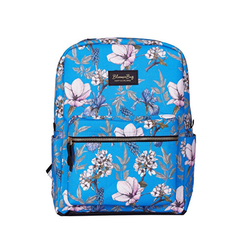 Bloominbag Blue Cherry Blossom Çiçek Desenli 13-14 inç Kadın Sırt Laptop / Macbook Çantası. ürün görseli
