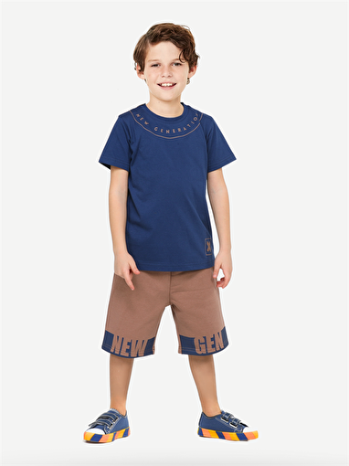 Picture of Casabony New Gen Brown Shorts + T-shirt Set 3 Years