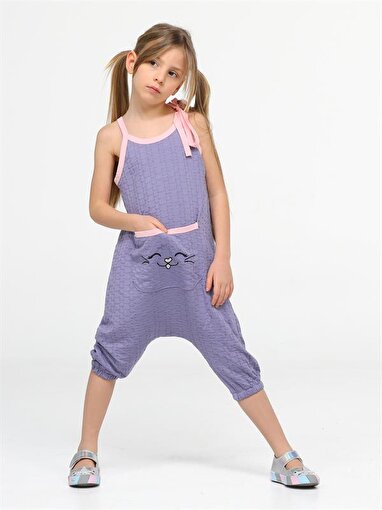 Picture of Casabony Lilac Cat Girls' Salopette 3 Years