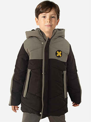 Picture of Casabony Grey Black Waterproof Padded Unisex Kids Jacket 5-6 Years