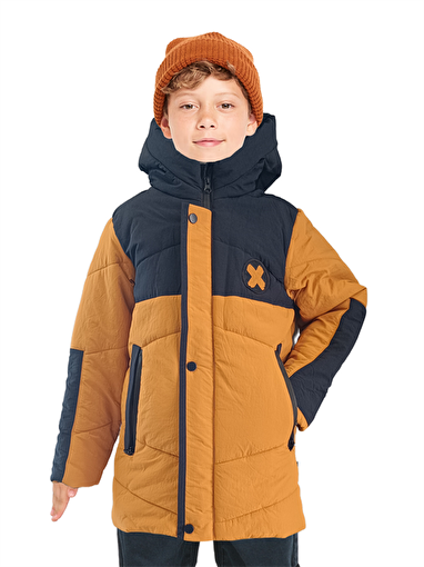 Picture of Casabony Mustard Navy Waterproof Padded Unisex Kids Jacket 5-6 Years