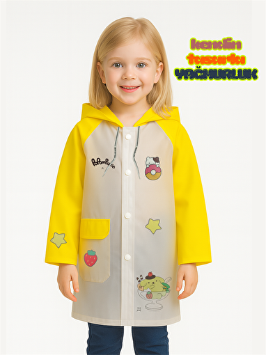 Casabony Sarı Kendin Tasarla Kız Çocuk Yağmurluk  2-4 Yaş. ürün görseli