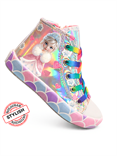 Casabony 🌈 Ice Kız Çocuk Hologramlı Fermuarlı Spor Ayakkabı  24. ürün görseli