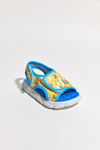 Dudino Kids Footwear,2C45B255,Polka Desenli Cırt Cırtlı Çocuk Sandalet-Rainbow,Sandals. ürün görseli