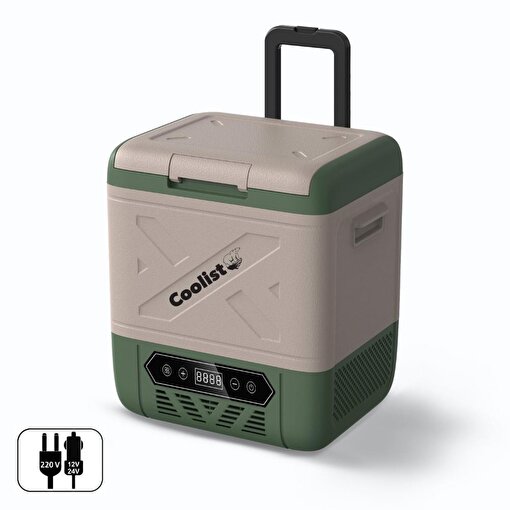 Coolist CLK18W 12/24Volt/ 220Volt 18 Litre Kompresörlü Tekerlekli Outdoor Oto Buzdolabı. ürün görseli