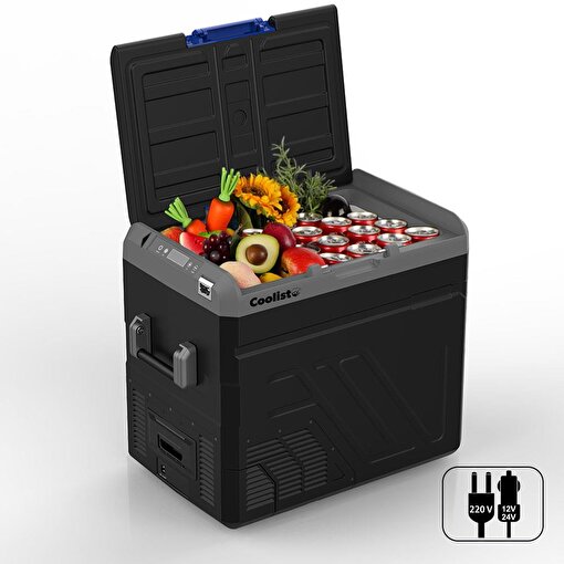 Coolist CLK60 12/24Volt/220Volt 60 Litre Kompresörlü Oto Buzdolabı/Dondurucu. ürün görseli