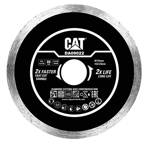 CAT DA09022 115mm Profesyonel Fayans, Seramik, Mermer Elmas Kesme Diski (Sürekli Kenar). ürün görseli