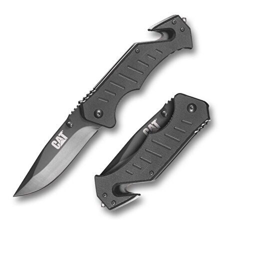 CAT DA980012 3 IN 1 Çok Fonksiyonlu Katlanabilir 20CM Paslanmaz Çelik Siyah Kamp Çakısı. ürün görseli