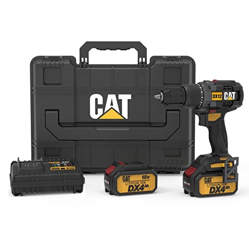 CAT DX12.2 18Volt/4.0Ah Li-ion Çift Akülü Kömürsüz Profesyonel Şarjlı Darbeli Matkap. ürün görseli