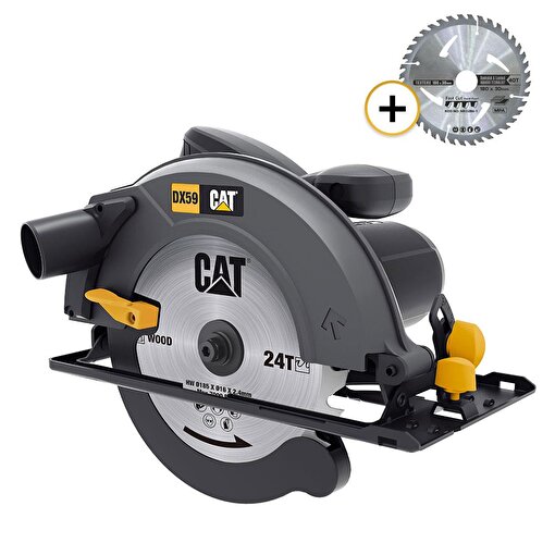 CAT DX59P 1400Watt 185mm Profesyonel Daire Testere + 1 Adet 185mm 40 Diş Yedek Testere. ürün görseli