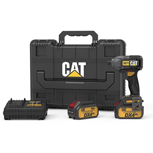 CAT DX71.2 18Volt 4.0Ah Li-ion Çift Akülü 215Nm Kömürsüz Profesyonel Şarjlı Darbeli Tornavida. ürün görseli