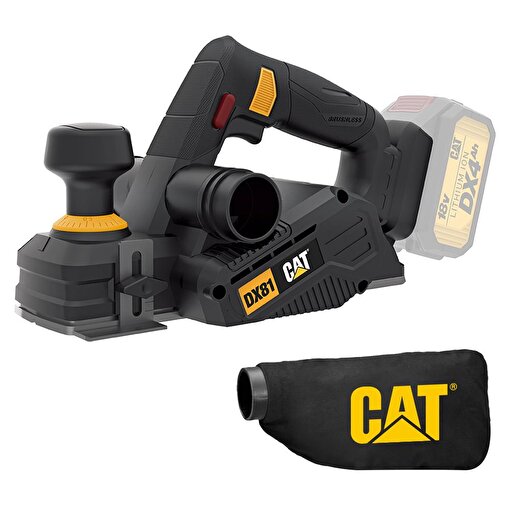 CAT DX81B 18Volt 82mm Çift Bıçaklı Kömürsüz Profesyonel Planya (Akü Dahil Değildir). ürün görseli