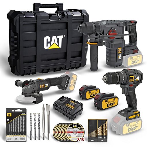 CAT DXK302 DX1010 + DX2150 + DX3131 3 Parça Kombo Set + 39 Parça Aksesuar Seti. ürün görseli