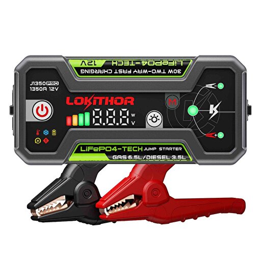 Lokithor J1350PRO 12V 1350Amp LiFePO4 Akıllı Akü Takviye + Powerbank + Led Lamba. ürün görseli