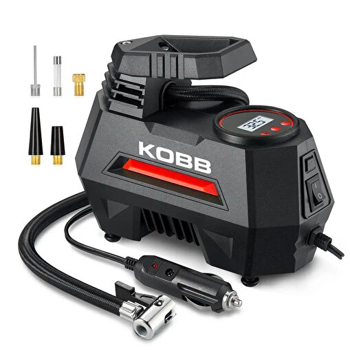 KOBB KB180 12Volt 150 PSI Ayarlanabilir Dijital Basınç Göstergeli Lastik Şişirme Pompası. ürün görseli