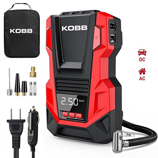 KOBB KB220 12Volt/220Volt 150 PSI Dijital Basınç Göstergeli Lastik Şişirme Pompası. ürün görseli