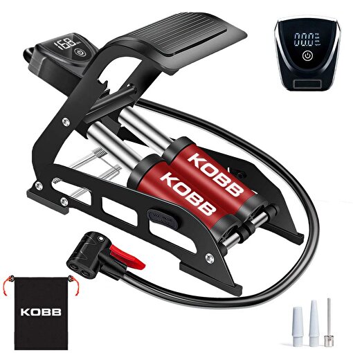 KOBB KB5402D Çift Pistonlu Dokunmatik Dijital Basınç Göstergeli Ayak Pompası + Taşıma Kılıfı. ürün görseli