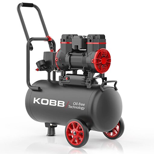 KOBB KBK25S 1.7HP 25Lt 8Bar Yağsız Sessiz Taşınabilir Hava Kompresörü. ürün görseli