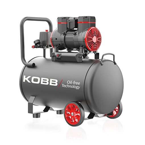 KOBB KBK50S 2.0HP 50Lt 8Bar Yağsız Sessiz Taşınabilir Hava Kompresörü. ürün görseli